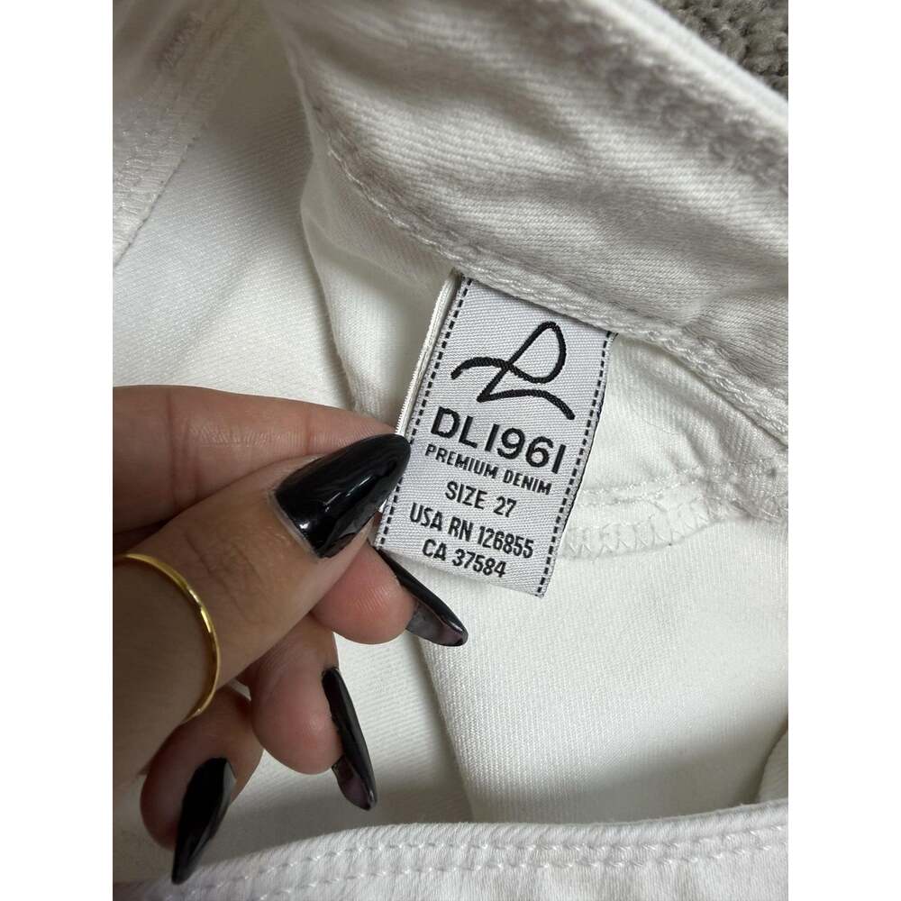DL1961 Jeans Womens 27 White Angel Mid Rise Skinny Ankle 27 Waist 28 Inseam - Picture 6 of 11